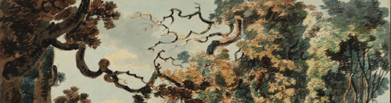 JMW Turner 1789, Radley Hall from South-East, top